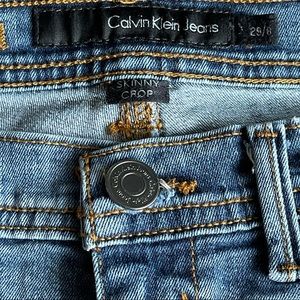 CK Skinny Cropped Jeans. Size 29/8